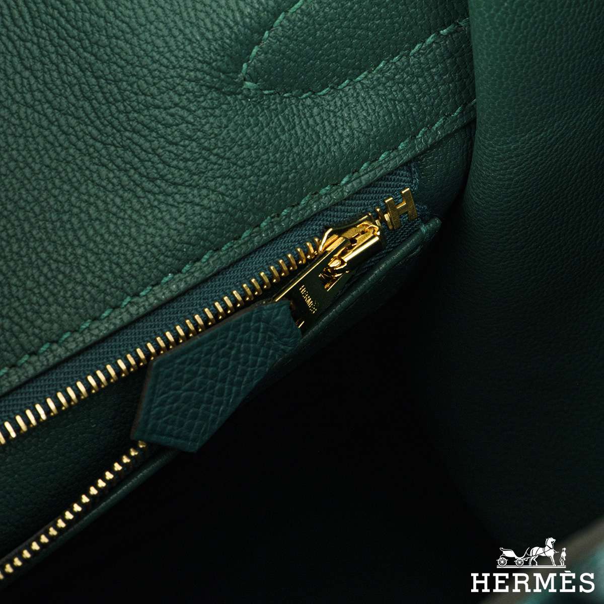 Hermés Birkin 30 Vert Bosphore Epsom GHW